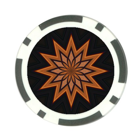 Leather Star Poker Chip Card Guard from ArtsNow.com Front