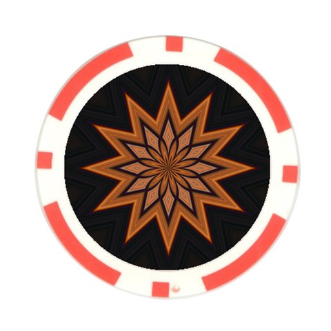 Leather Star Poker Chip Card Guard from ArtsNow.com Front