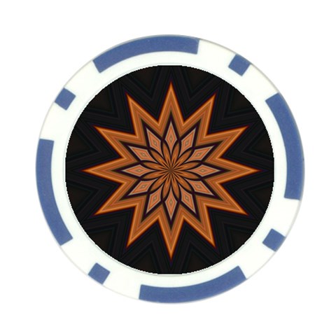 Leather Star Poker Chip Card Guard from ArtsNow.com Front