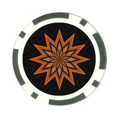 Leather Star Poker Chip Card Guard from ArtsNow.com Front