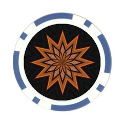 Leather Star Poker Chip Card Guard from ArtsNow.com Front