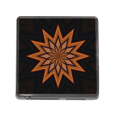 Leather Star Memory Card Reader with Storage (Square) from ArtsNow.com Front