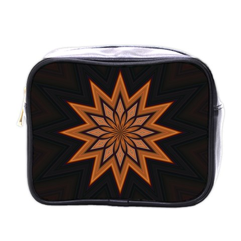 Leather Star Mini Toiletries Bag (One Side) from ArtsNow.com Front