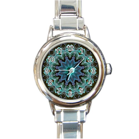 Wheel of Light Round Italian Charm Watch from ArtsNow.com Front