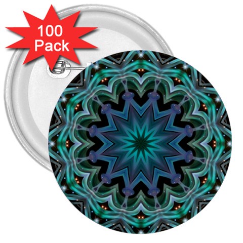 Wheel of Light 3  Button (100 pack) from ArtsNow.com Front