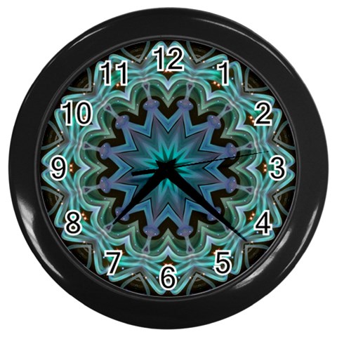 Wheel of Light Wall Clock (Black) from ArtsNow.com Front