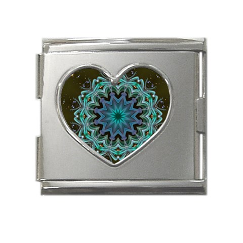 Wheel of Light Mega Link Heart Italian Charm (18mm) from ArtsNow.com Front