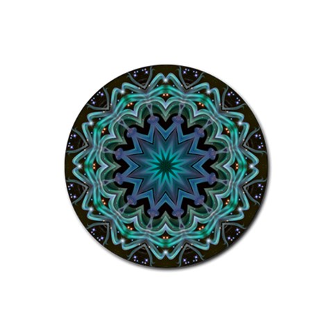 Wheel of Light Rubber Round Coaster (4 pack) from ArtsNow.com Front