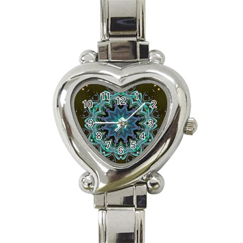 Wheel of Light Heart Italian Charm Watch from ArtsNow.com Front