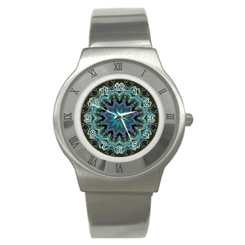 Wheel of Light Stainless Steel Watch from ArtsNow.com Front