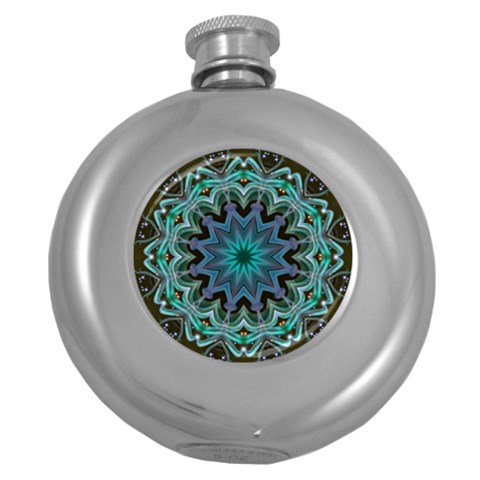 Wheel of Light Hip Flask (5 oz) from ArtsNow.com Front