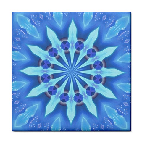 Blue Wheel Tile Coaster from ArtsNow.com Front