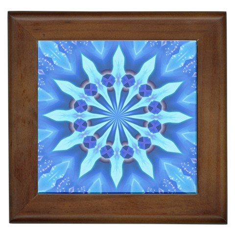 Blue Wheel Framed Tile from ArtsNow.com Front