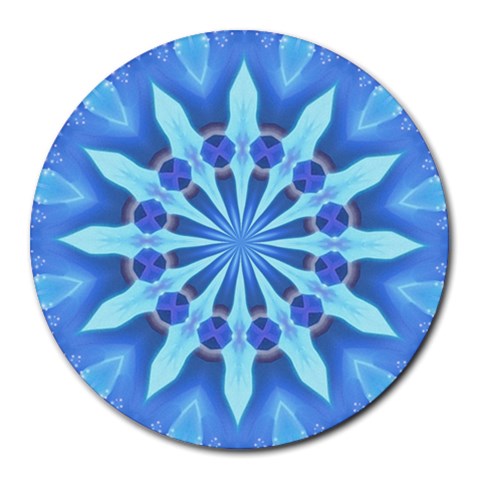 Blue Wheel Round Mousepad from ArtsNow.com Front