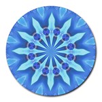 Blue Wheel Round Mousepad