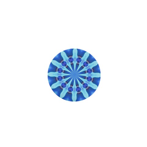 Blue Wheel 1  Mini Button from ArtsNow.com Front