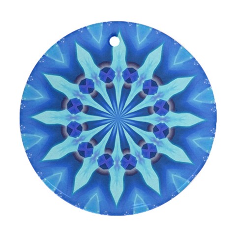 Blue Wheel Ornament (Round) from ArtsNow.com Front