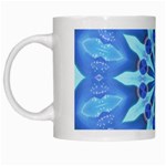 Blue Wheel White Mug