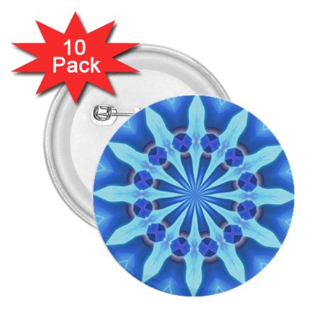 Blue Wheel 2.25  Button (10 pack) from ArtsNow.com Front