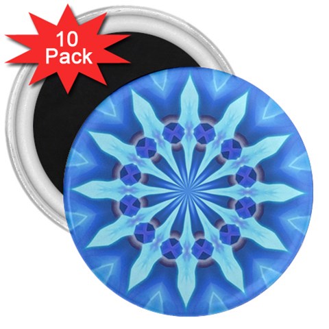 Blue Wheel 3  Magnet (10 pack) from ArtsNow.com Front