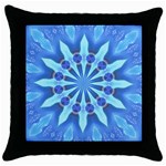 Blue Wheel Throw Pillow Case (Black)