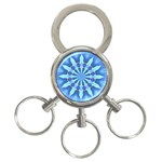 Blue Wheel 3-Ring Key Chain