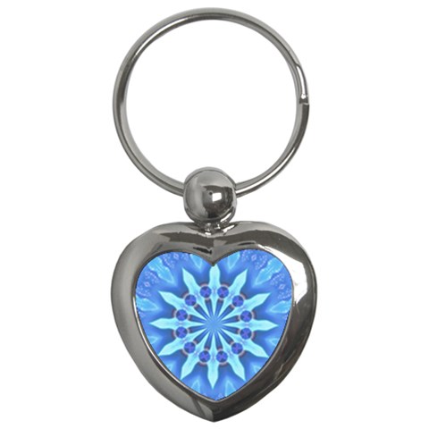 Blue Wheel Key Chain (Heart) from ArtsNow.com Front