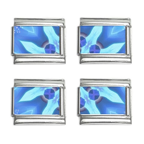 Blue Wheel 9mm Italian Charm (4 pack) from ArtsNow.com Front