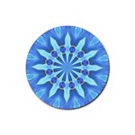 Blue Wheel Rubber Coaster (Round)