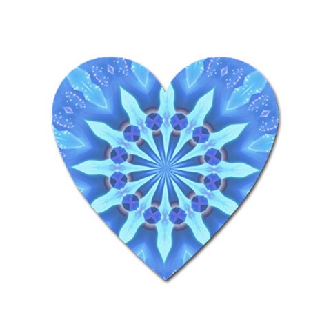 Blue Wheel Magnet (Heart) from ArtsNow.com Front