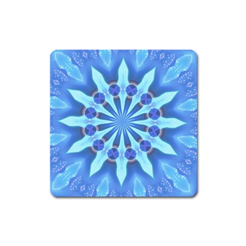 Blue Wheel Magnet (Square) from ArtsNow.com Front