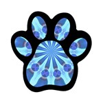 Blue Wheel Magnet (Paw Print)