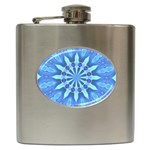 Blue Wheel Hip Flask (6 oz)