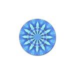 Blue Wheel Golf Ball Marker