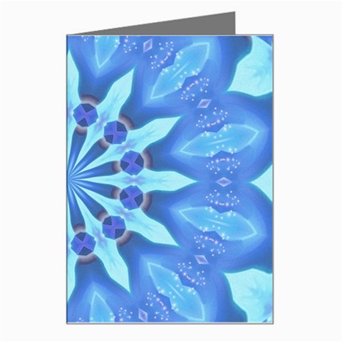 Blue Wheel Greeting Card from ArtsNow.com Left