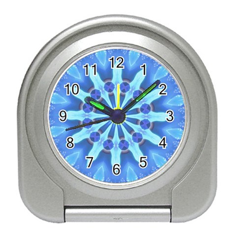 Blue Wheel Travel Alarm Clock from ArtsNow.com Front