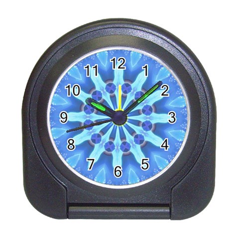 Blue Wheel Travel Alarm Clock from ArtsNow.com Front