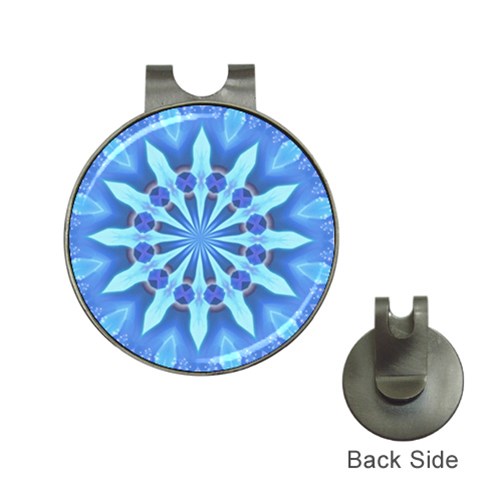 Blue Wheel Golf Ball Marker Hat Clip from ArtsNow.com Front