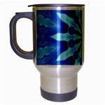 Blue Wheel Travel Mug (Silver Gray)