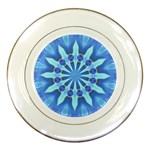 Blue Wheel Porcelain Plate