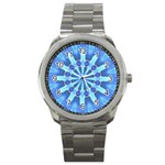 Blue Wheel Sport Metal Watch