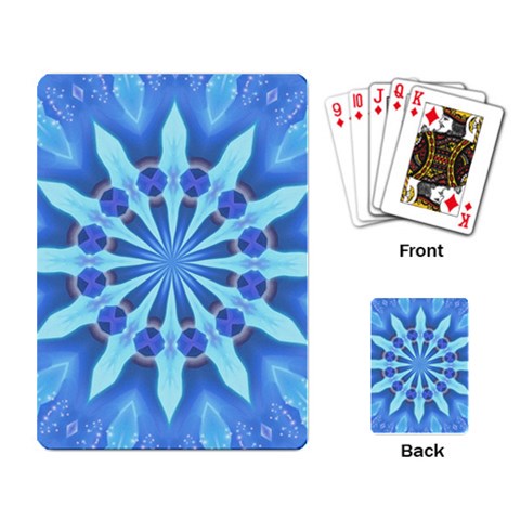 Blue Wheel Playing Cards Single Design from ArtsNow.com Back