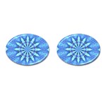 Blue Wheel Cufflinks (Oval)