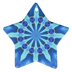 Blue Wheel Star Ornament (Two Sides) from ArtsNow.com Back