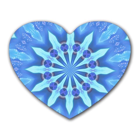 Blue Wheel Mousepad (Heart) from ArtsNow.com Front