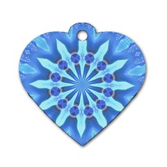 Blue Wheel Dog Tag Heart (Two Sides) from ArtsNow.com Front