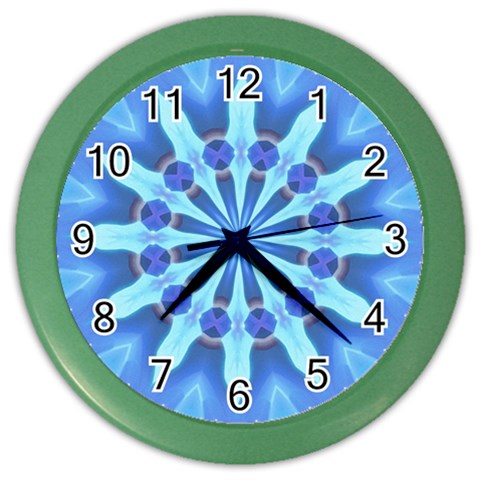 Blue Wheel Color Wall Clock from ArtsNow.com Front