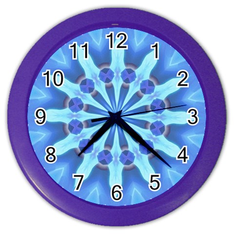 Blue Wheel Color Wall Clock from ArtsNow.com Front