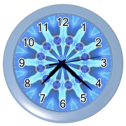 Blue Wheel Color Wall Clock from ArtsNow.com Front