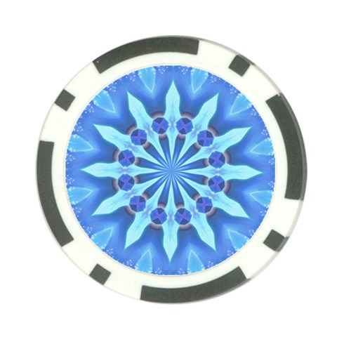 Blue Wheel Poker Chip Card Guard from ArtsNow.com Front